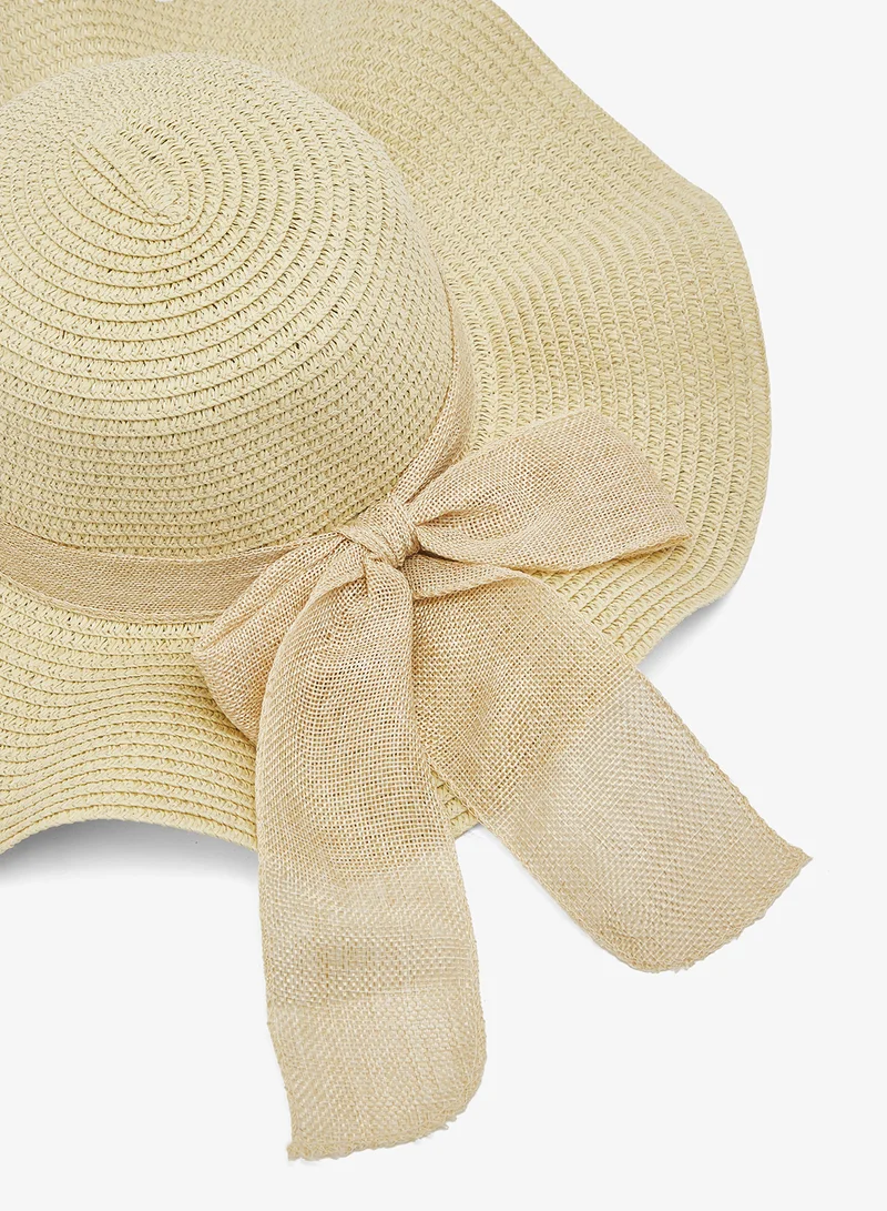 Ginger  Raffia Material Ribbon Tie Detail for Women | Best Price UAE